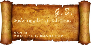 Gyöngyösi Dénes névjegykártya