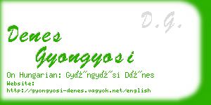 denes gyongyosi business card